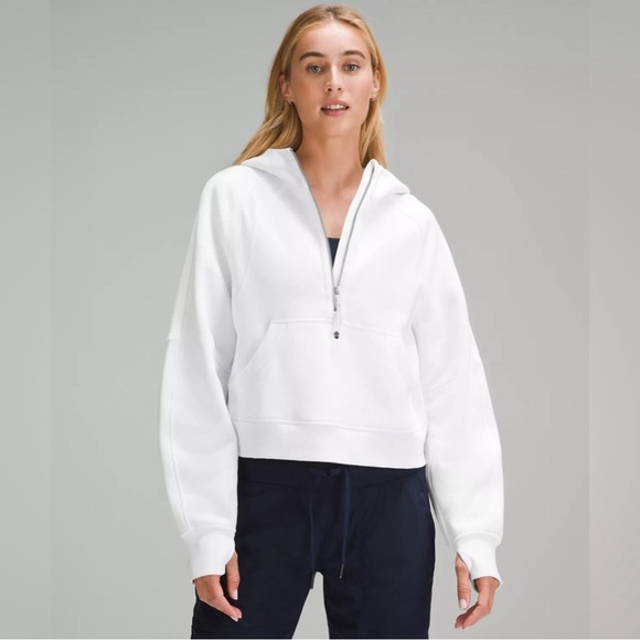 Like-New Lululemon Oversized Half-Zip Scuba XL/XXL in White